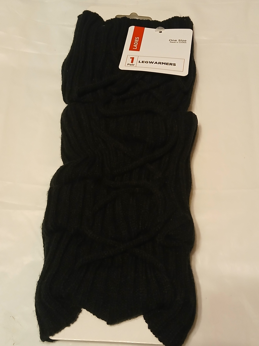 Ladies Black Legwarmers - Lace-up Feature
